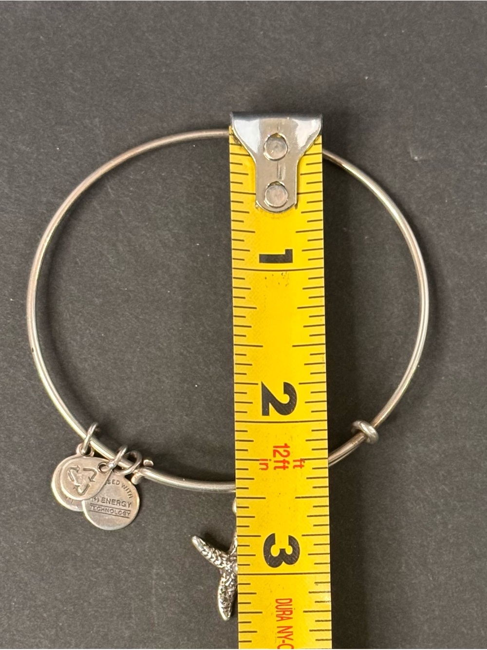 Alex & Ani Silver " Starfish " Beach Charm Bangle Bracelet Metal - Picture 7 of 7